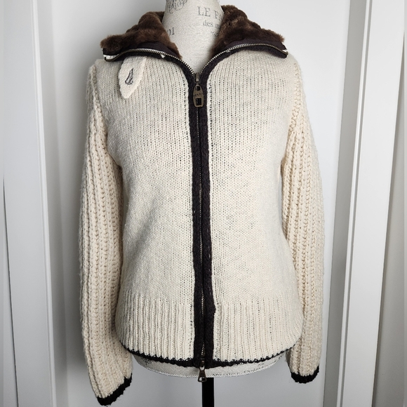 Vintage M60 Knit Fur Sweater Jacket - Picture 2 of 14